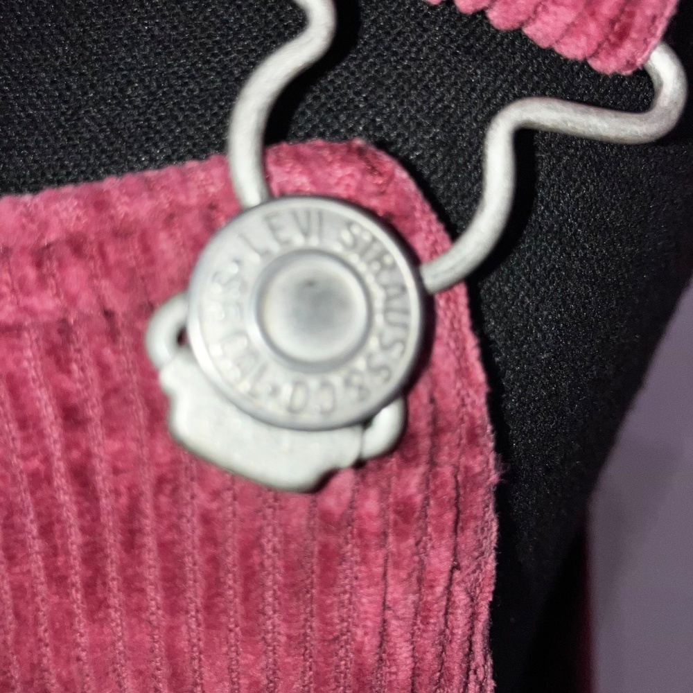 Burgundy Levi’s corduroy overall dress - Picture 6 of 13